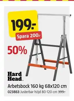 Jula Arbetsbock 160 kg 68x120 cm erbjuda