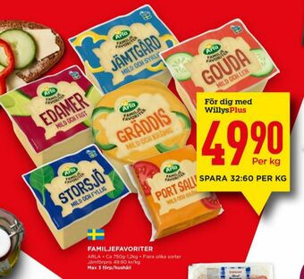 Willys Arla Edamer erbjuda