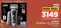 Power Braun Rakapparat Felfri rakning för 1- till 7-dagarsskägg erbjuda