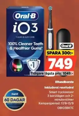 Power Oral-B Eltandborste Inkluderat resefodral erbjuda