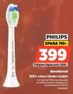Power Philips Borsthuvud 100% vitare tänder snabbt erbjuda