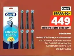 Power Oral-B Borsthuvud Tar bort 100 % mer plack än manuell erbjuda