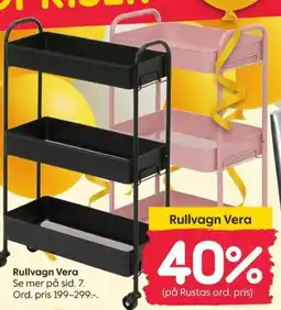 Rusta Rullvagn Vera erbjuda