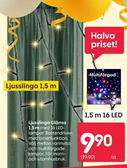 Rusta Ljusslinga Glänsa erbjuda