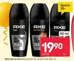 Rusta Deo roll-on Axe erbjuda