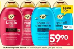 Rusta OGX schampo och balsam erbjuda