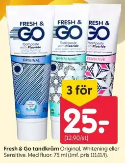Rusta Fresh & Go tandkräm erbjuda
