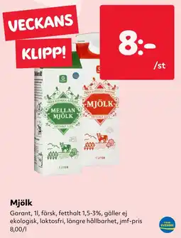 MatArket Garant mjölk erbjuda