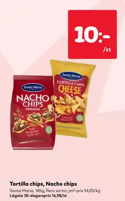 MatArket Santa Maria tortilla chips nacho chips erbjuda