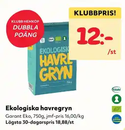 MatArket Garant havregryn erbjuda