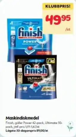 Hemköp Finish maskindiskmedel erbjuda