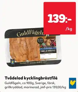 MatArket Guldfågeln tvådelad kycklingbröstfilé erbjuda