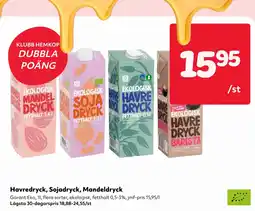 MatArket Garant havredryck, sojadryck, mandeldryck erbjuda