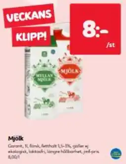 Hemköp Garant mjölk erbjuda
