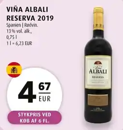 Scandinavian Park Viña Albali Reserva 2019 erbjuda