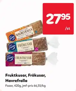 MatArket Fazer Fruktkusar, Frökusar, Havrefralla erbjuda