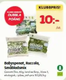 Hemköp Babyspenat, Ruccola, Småbladsmix erbjuda