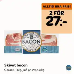 MatArket Garant skivat bacon erbjuda