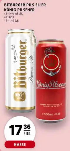 Scandinavian Park Bitburger pils eller könig pilsener erbjuda