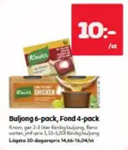 Hemköp Knorr buljong, fond erbjuda