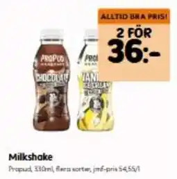 Hemköp Propud milkshake erbjuda