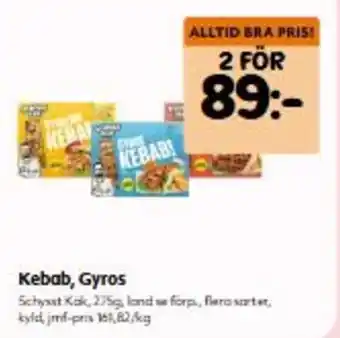 Hemköp Kebab, Gyros erbjuda