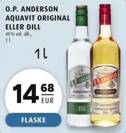 Scandinavian Park O.p. Anderson aquavit original eller dill erbjuda