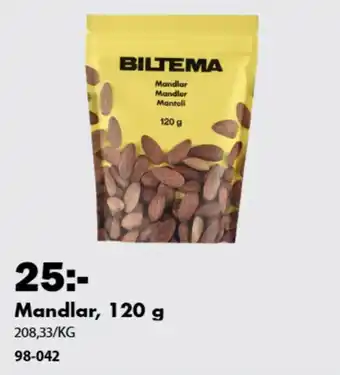 Biltema mandlar