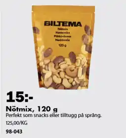Biltema Biltema nötmix erbjuda