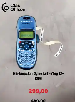 Clas Ohlson Dymo LetraTag LT-100H erbjuda