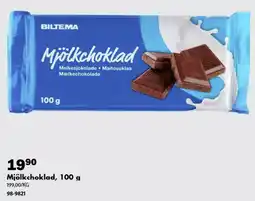 Biltema Biltema mjölkchoklad erbjuda