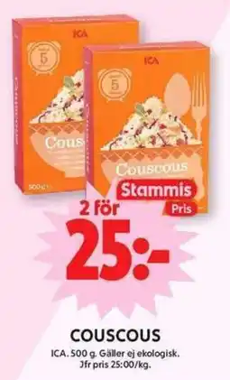 ICA Maxi Ica couscous erbjuda