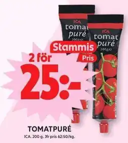 ICA Maxi Ica tomatpuré erbjuda