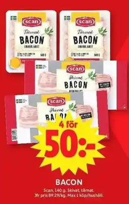ICA Maxi Scan bacon erbjuda