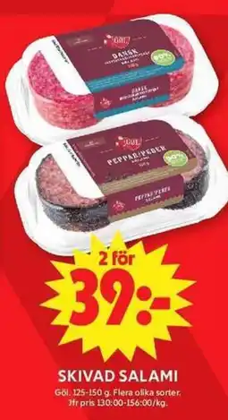 ICA Maxi Göl skivad salami erbjuda