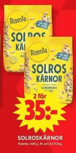 ICA Maxi Risenta solroskärnor erbjuda