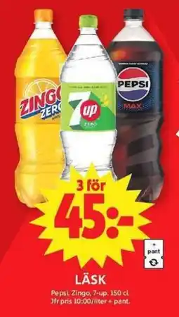 ICA Maxi Pepsi, Zingo, 7-up erbjuda