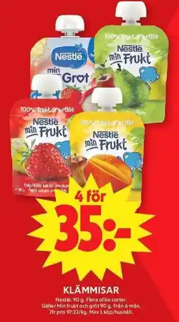 ICA Maxi Nestlé min frukt och grönt erbjuda