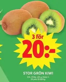 ICA Maxi Stor grön kiwi erbjuda