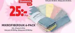 ICA Maxi Stammis mikrofiberduk 6-pack erbjuda