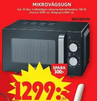 ICA Maxi Severin mikrovågsugn erbjuda