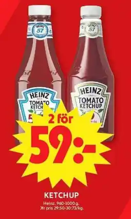 ICA Maxi Heinz ketchup erbjuda