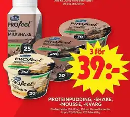 ICA Maxi Profeel proteinpudding, -shake, -mousse, -kvarg erbjuda