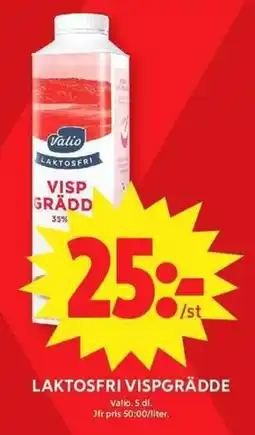 ICA Maxi Valio laktosfri vispgrädde erbjuda