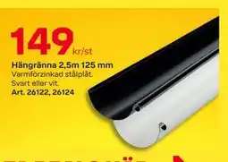 Byggmax Hängränna 2,5m 125 mm erbjuda