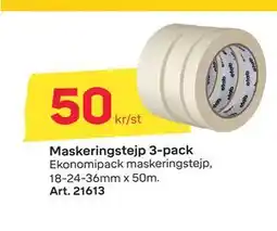 Byggmax Maskeringstejp 3-pack erbjuda