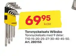 Byggmax Torxnyckelsats Wiksbo erbjuda