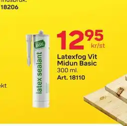 Byggmax Latexfog Vit Midun Basic erbjuda