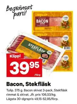 City Gross Tulip Bacon, Stekfläsk erbjuda