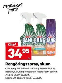 City Gross Cillit Bang Rengöringsspray, skum erbjuda